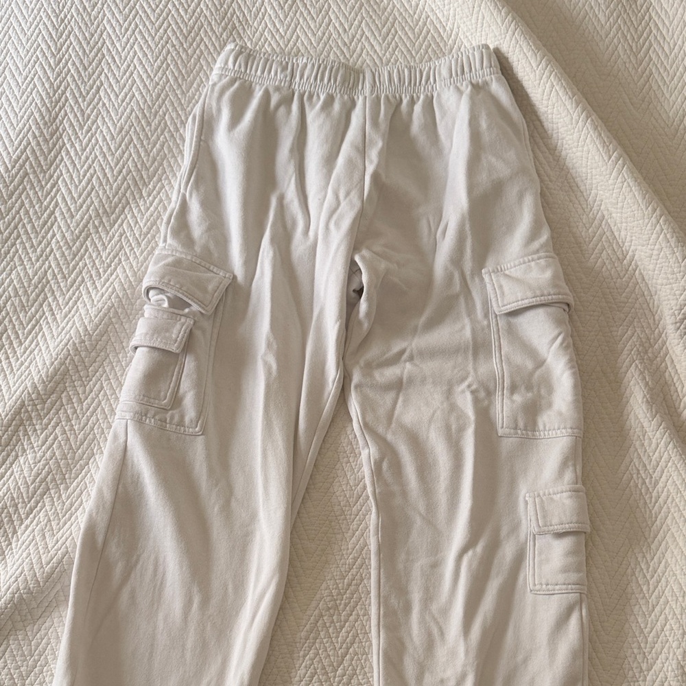 Garage Womens Cargo Sweatpants - White